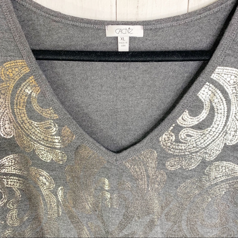 CACHE Metallic Long Sleeve Shirt XL - Picture 3 of 8